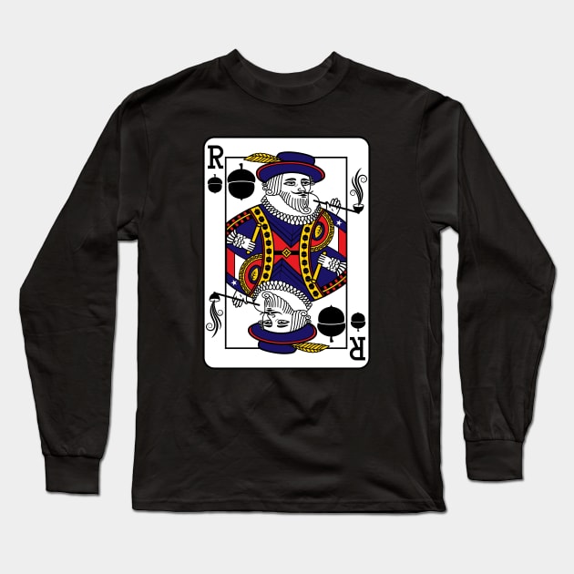 Sir Walter Raleigh Card Long Sleeve T-Shirt by DirtyMack